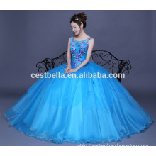 2017 organza ruffle vestidos de quinceanera western ball gowns blue cocktail dresses designs